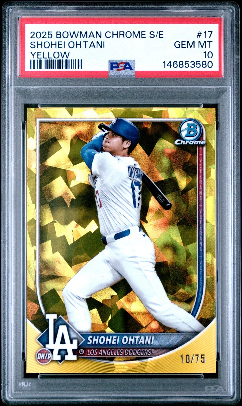 2025 Bowman Chrome S/E #17 Shohei Ohtani Yellow /75