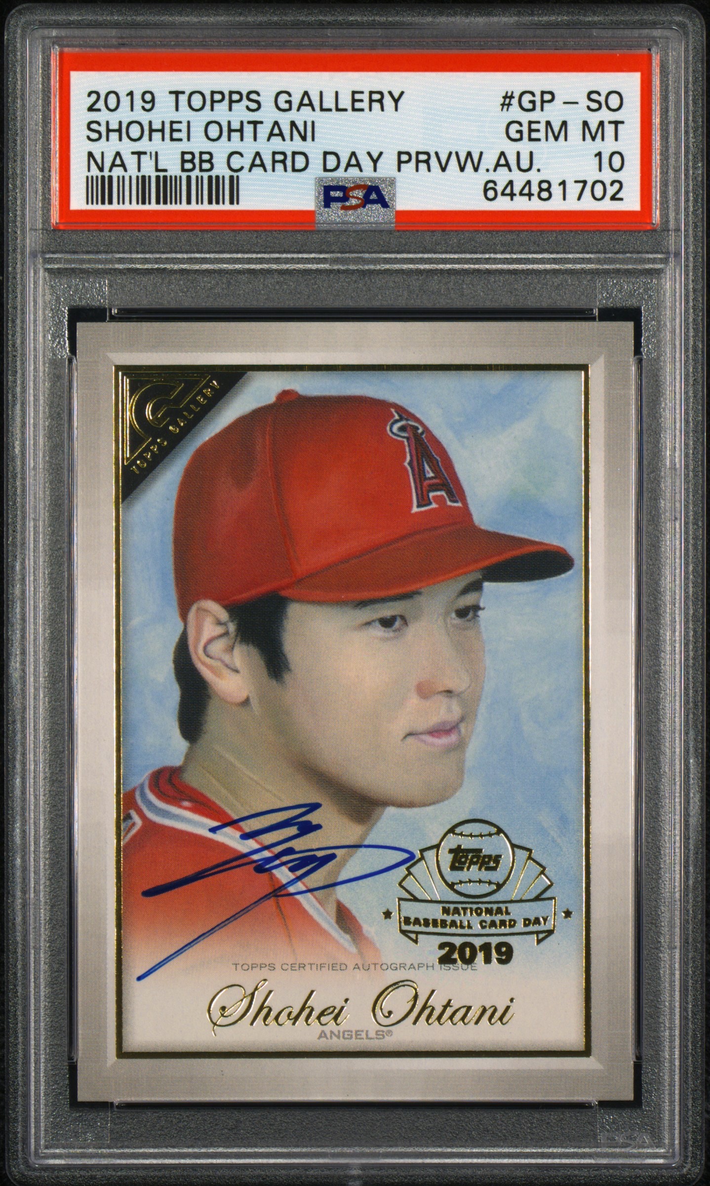 2019 Topps Gallery #GP-SO Shohei Ohtani Auto