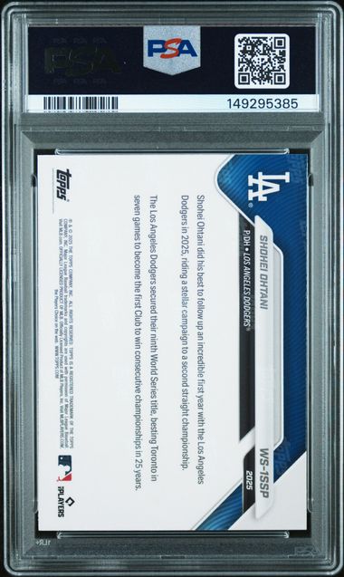 2025 TOPPS NOW LOS ANGELES DODGERS WORLD SERIES CHAMPIONS #1SSP SHOHEI OHTANI