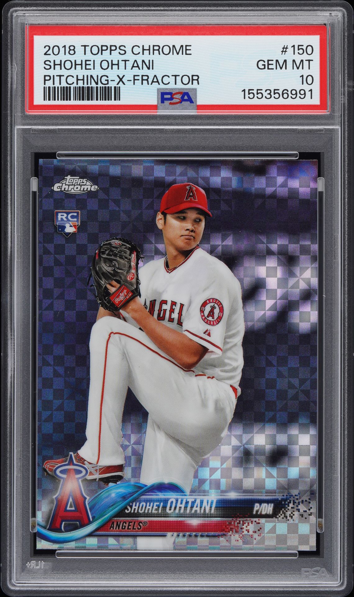 2018 Topps Chrome 150 Shohei Ohtani Pitching X-Fractor