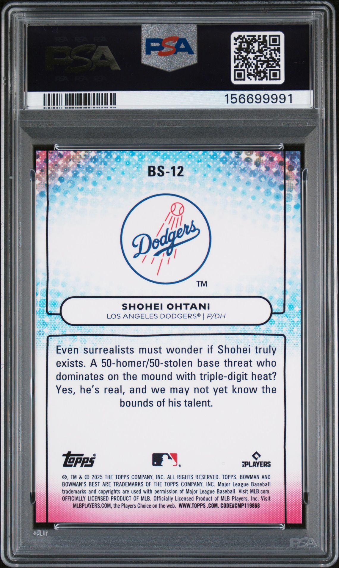 2025 Bowman's Best BS-12 Shohei Ohtani Lava Refractor /50