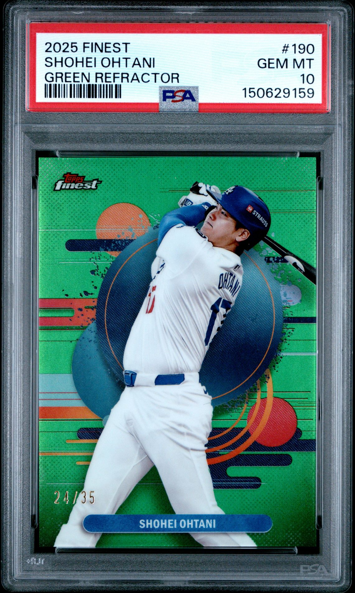 2025 Topps Finest 190 Green Refractor /35