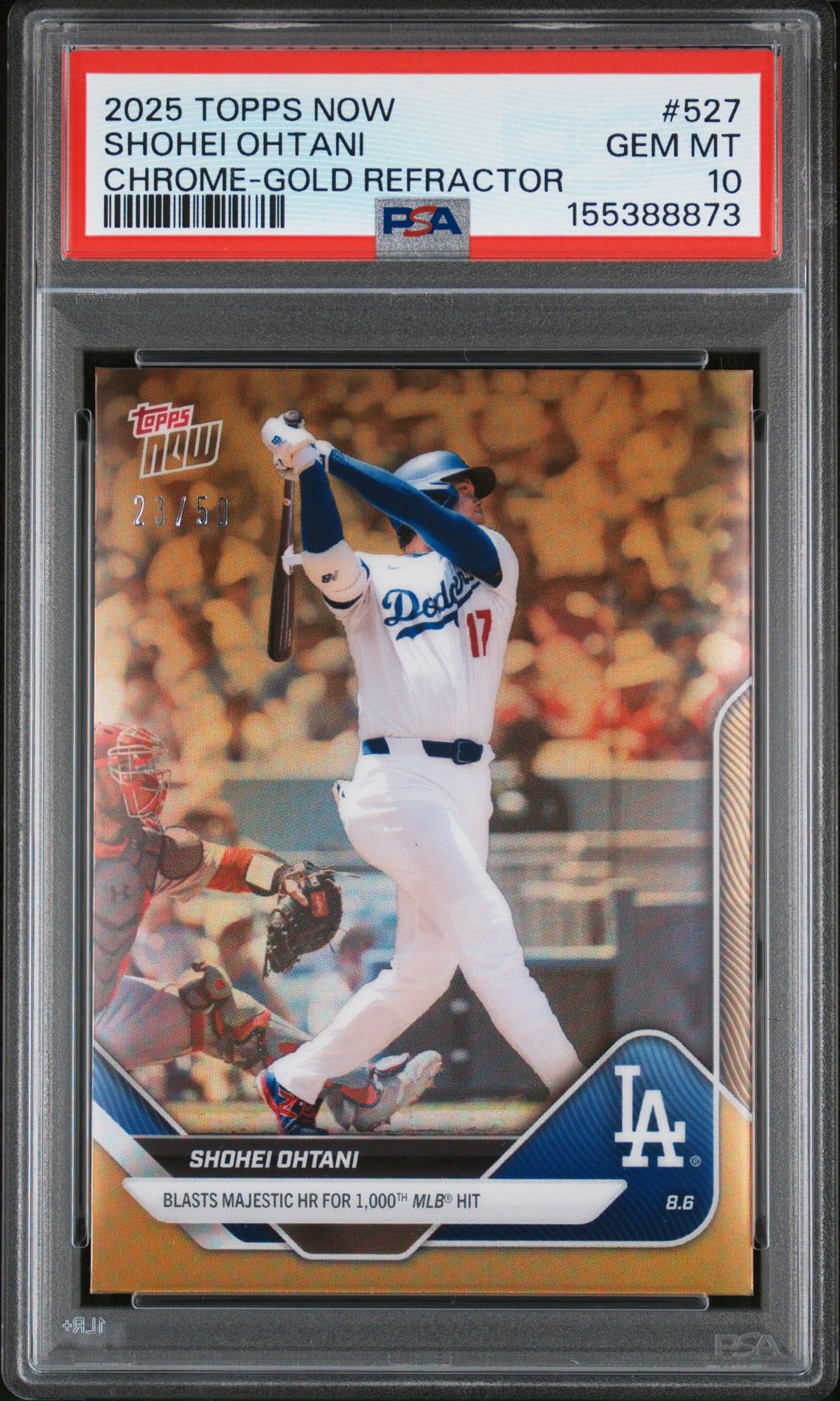 2025 Topps Topps Now 527 Chrome-Gold Refractor /50