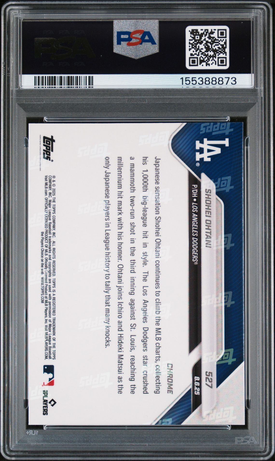 2025 Topps Topps Now 527 Chrome-Gold Refractor /50