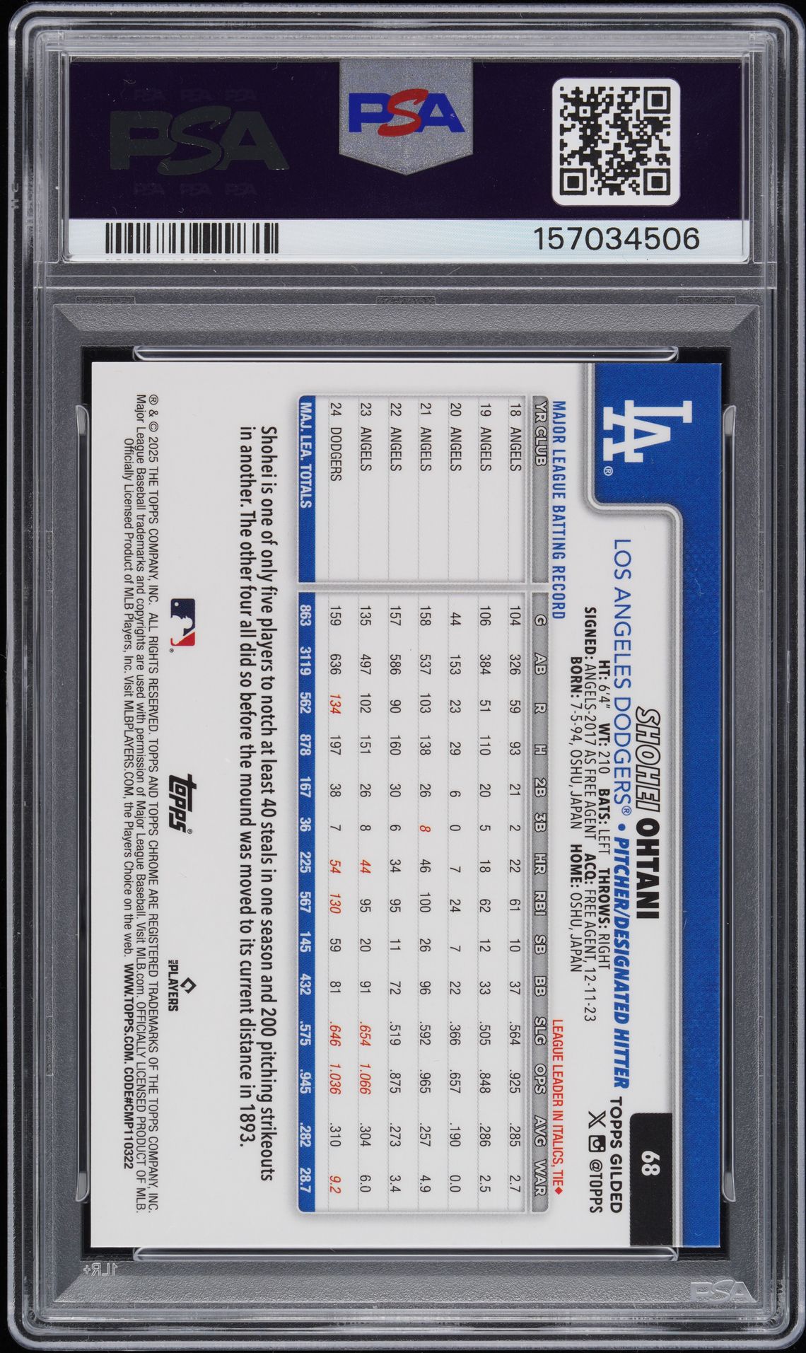 2025 Topps Gilded 68 Gold Raywave /25