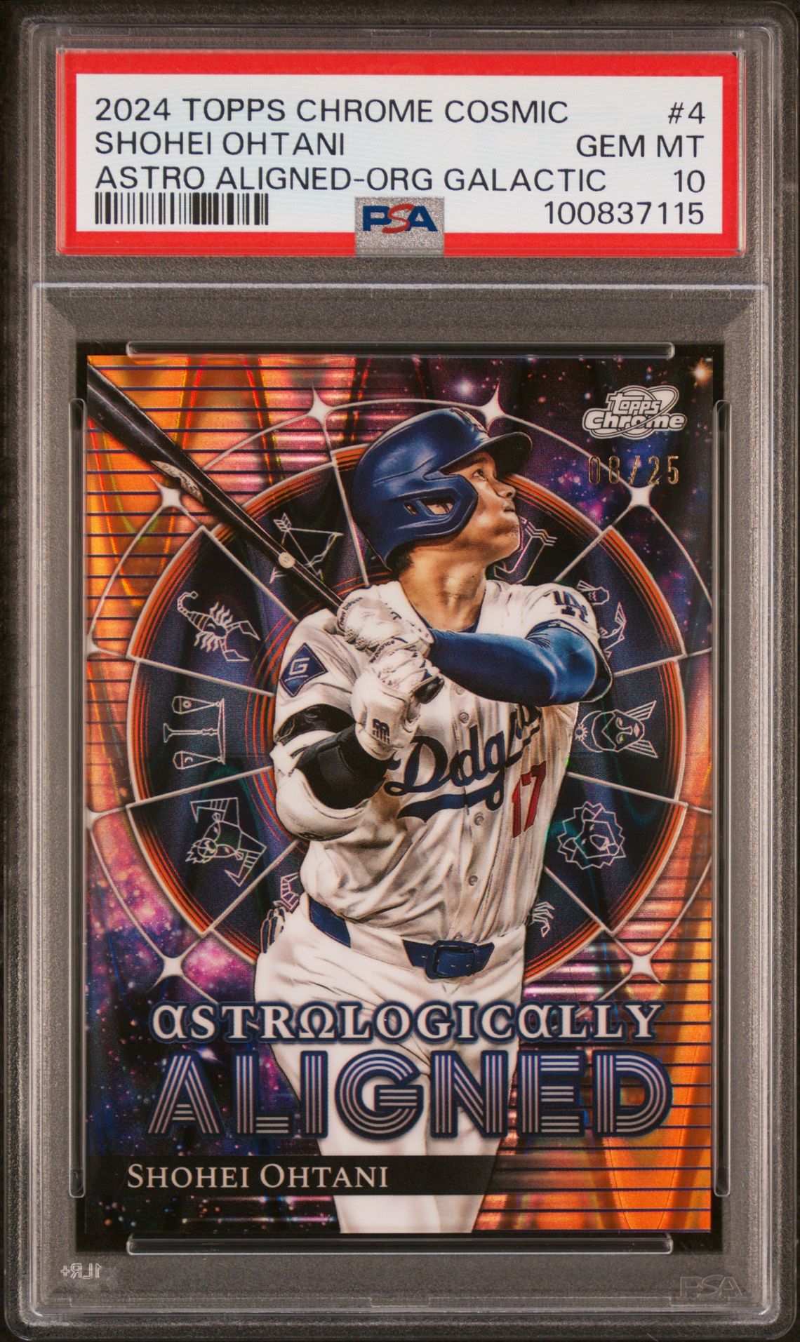 2024 Topps Chrome Cosmic #4 Shohei Ohtani Astrologically Aligned-Org Galactic /25