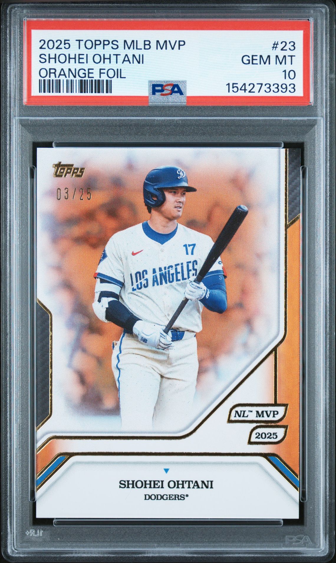2025 Topps MLB MVP 23 Orange Foil /25