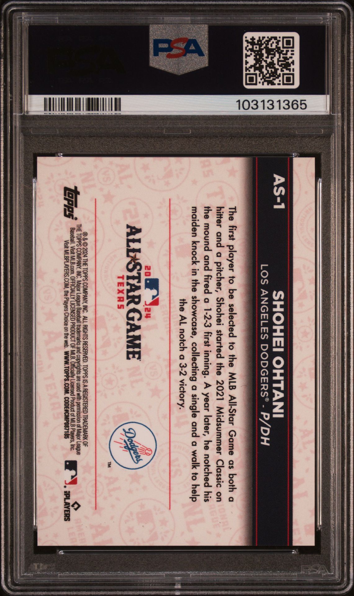 2024 Topps A/S Fan Fest Wrapper Redemption AS1