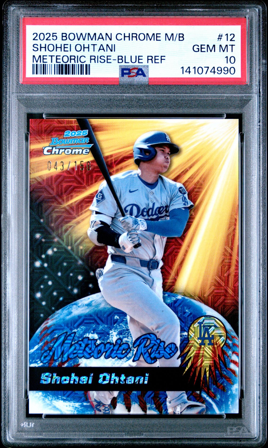 2025 Bowman Chrome M/B 12 Meteoric Rise-Blue Ref /150