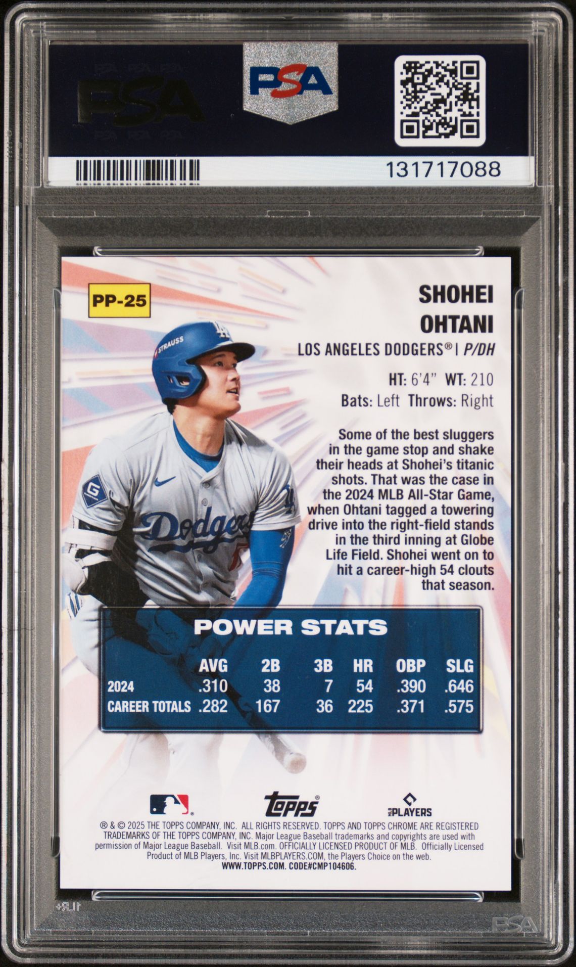 2025 Topps Chrome PP25 Shohei Ohtani Power Players - Black Ref 01/10