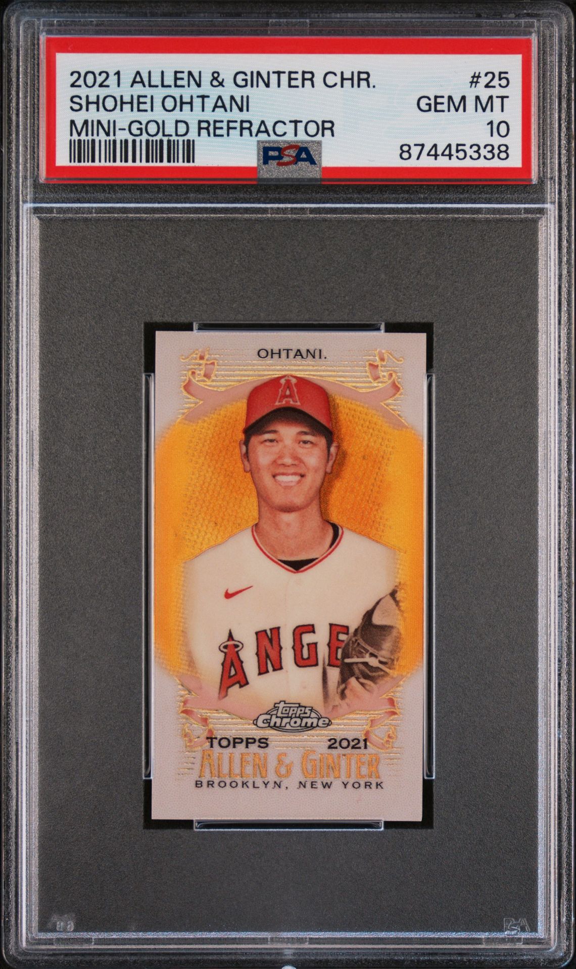 2021 Topps Allen & Ginter Chrome #25 Mini-Gold Refractor /50