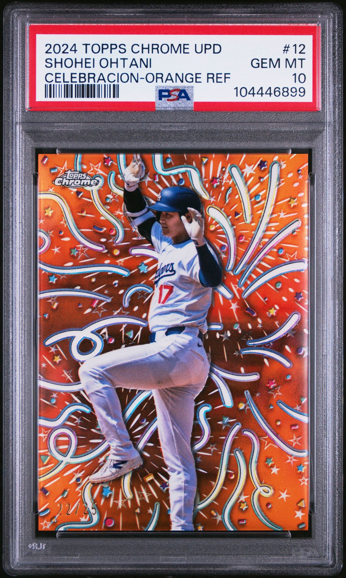2024 Topps Chrome Update 12 Celebration Orange Refractor /25