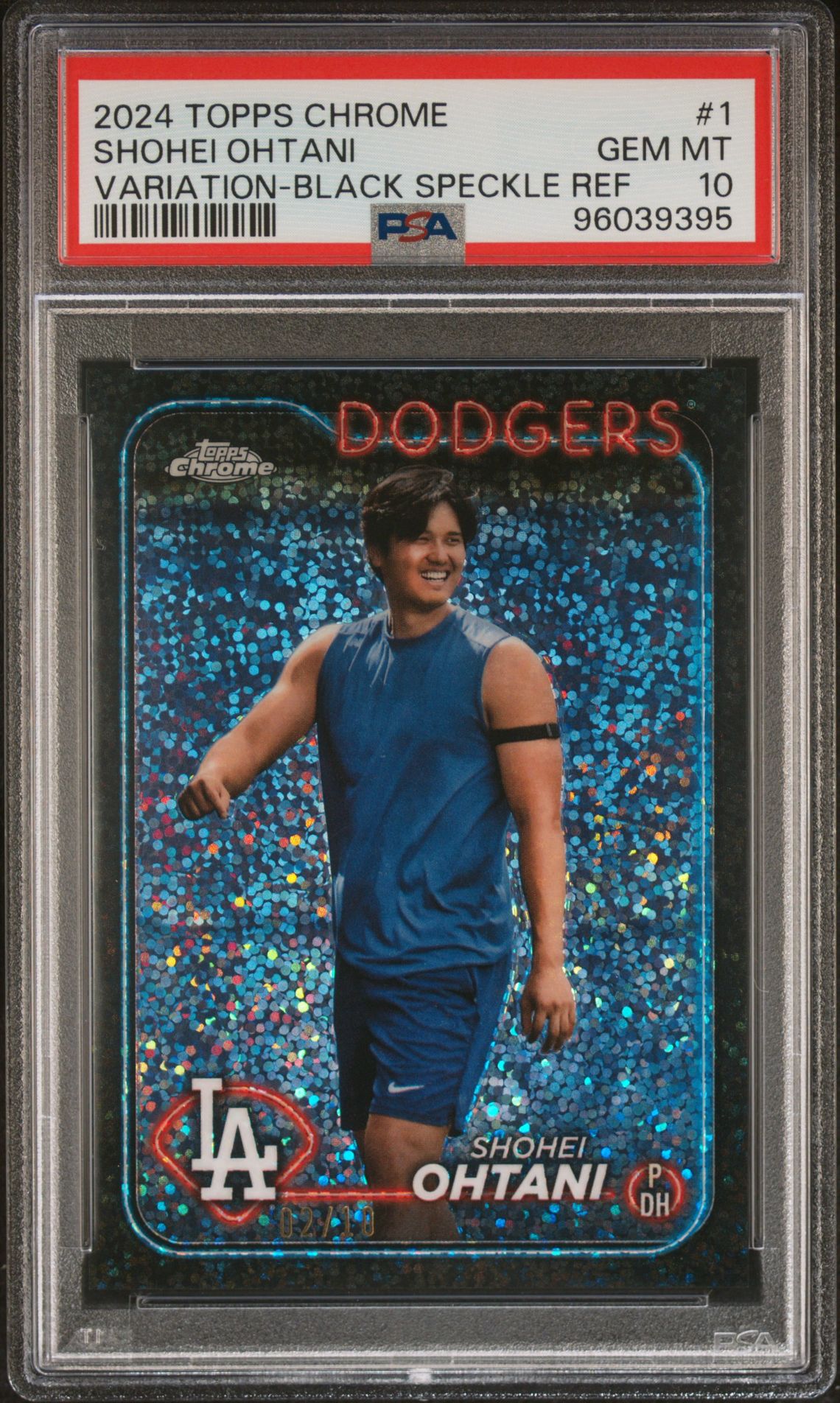 2024 Topps Chrome 1 - Shohei Ohtani Black Speckle Refractor /10