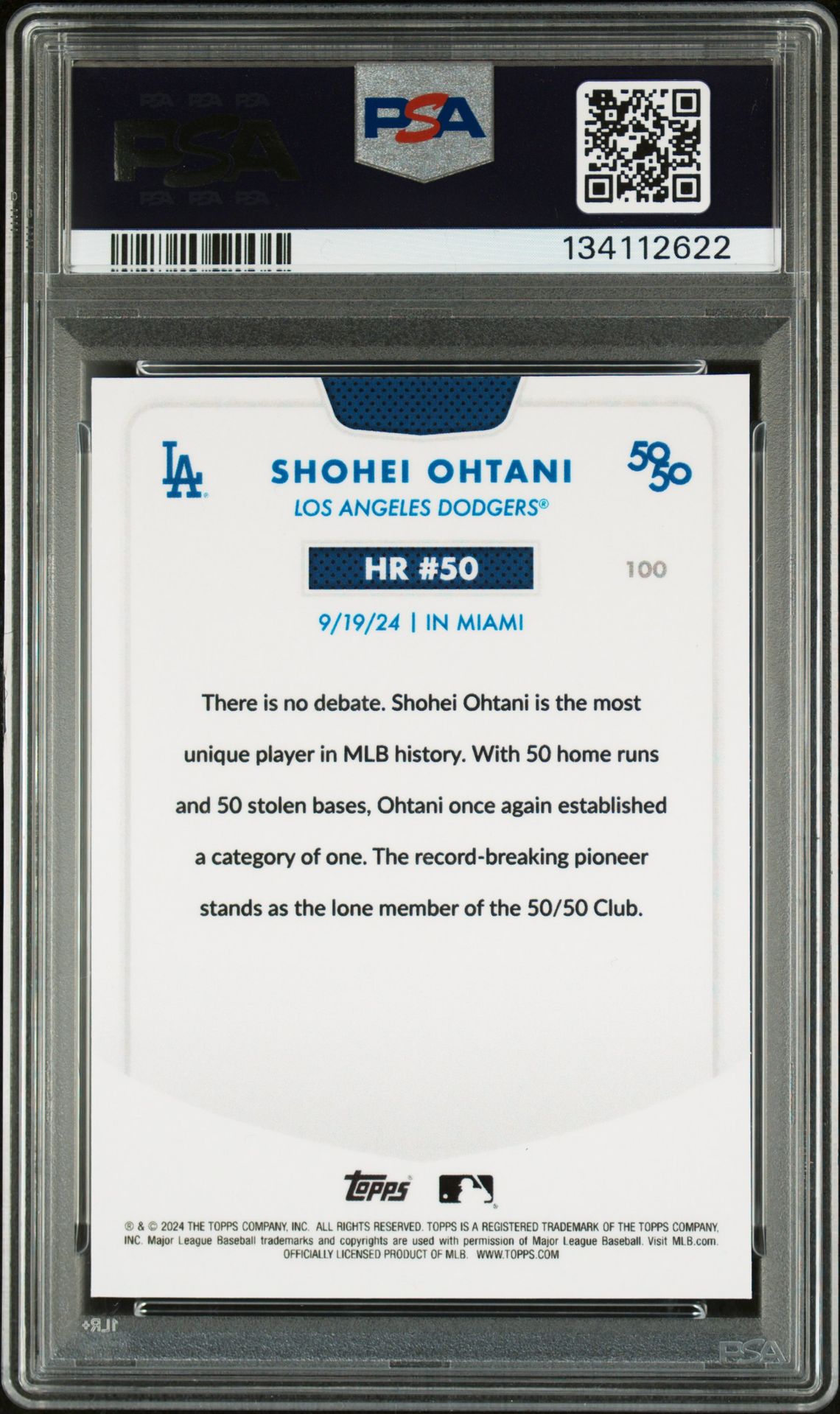 2024 Topps Topps 50/50 100 Chrome-Aqua Refractor /75