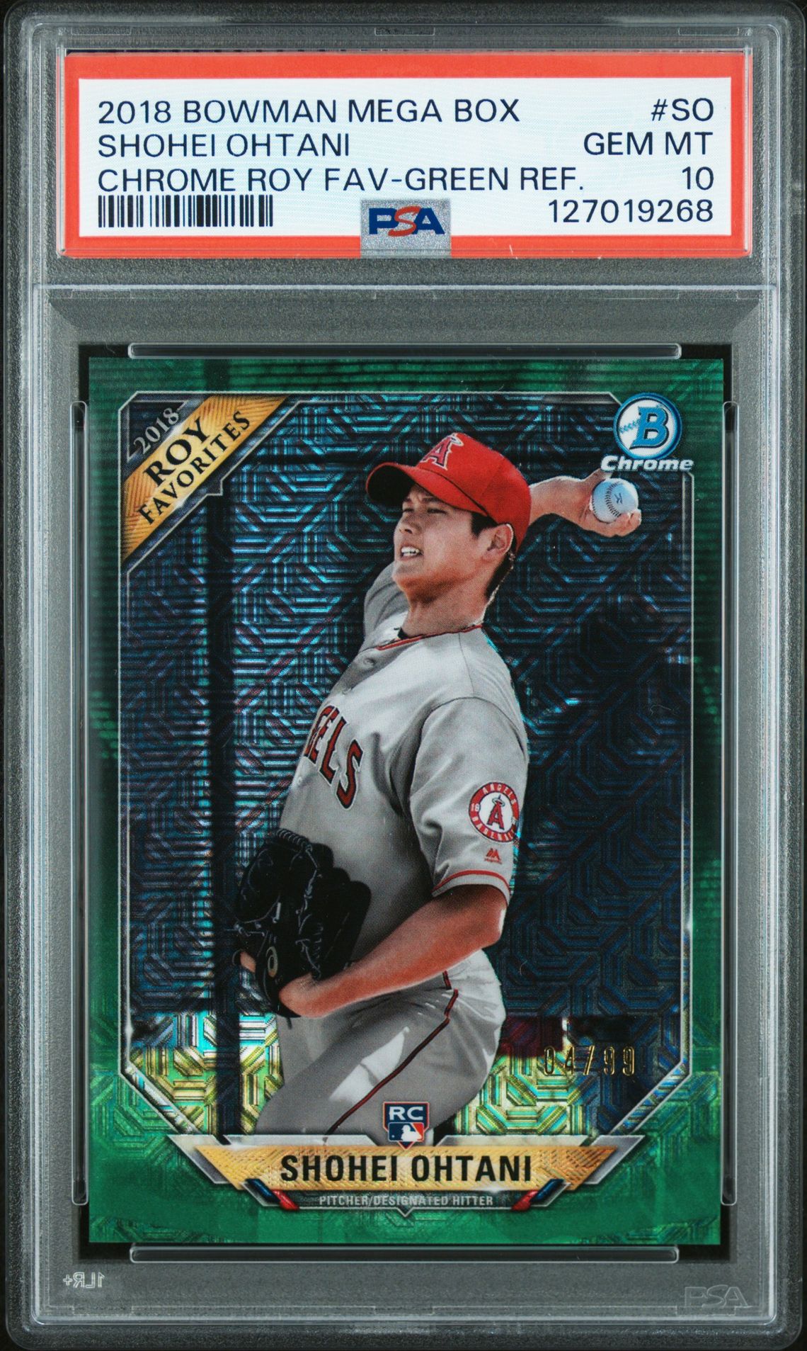 2018 Bowman Mega Box Chrome SO Boy Fav-Green Refractor /99