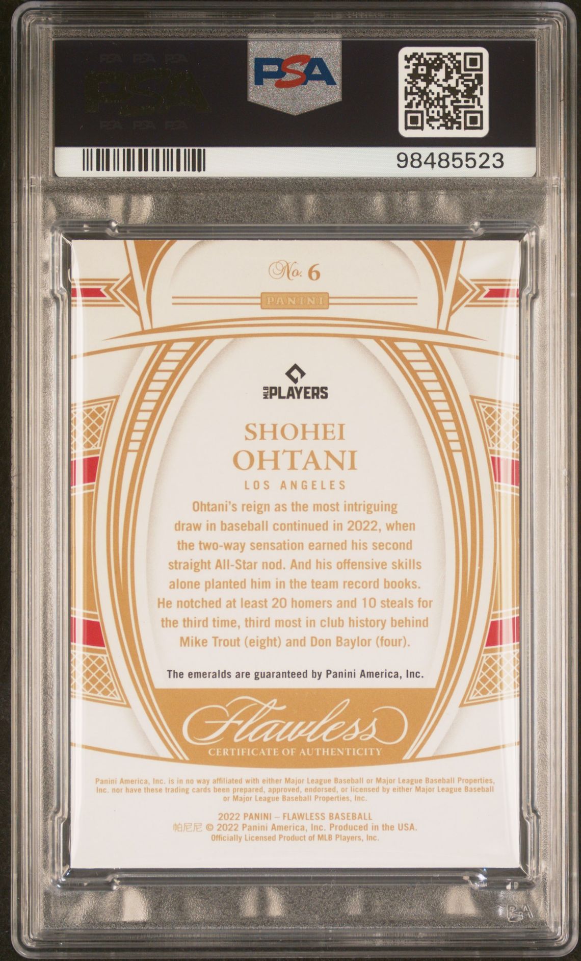 2022 Panini Flawless 6 Emerald 5/5
