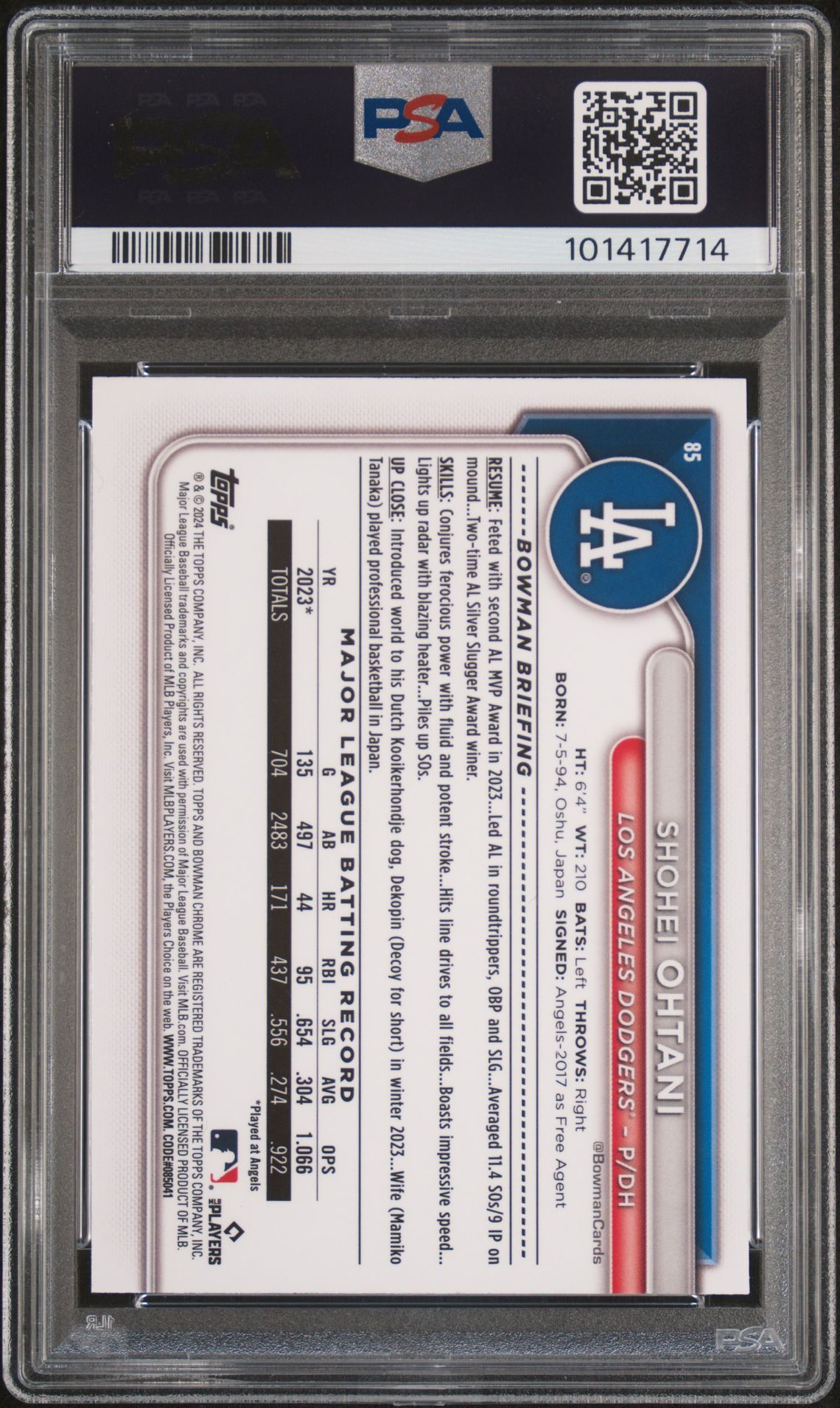 2024 Bowman Chrome #85 Blue Refractor /150