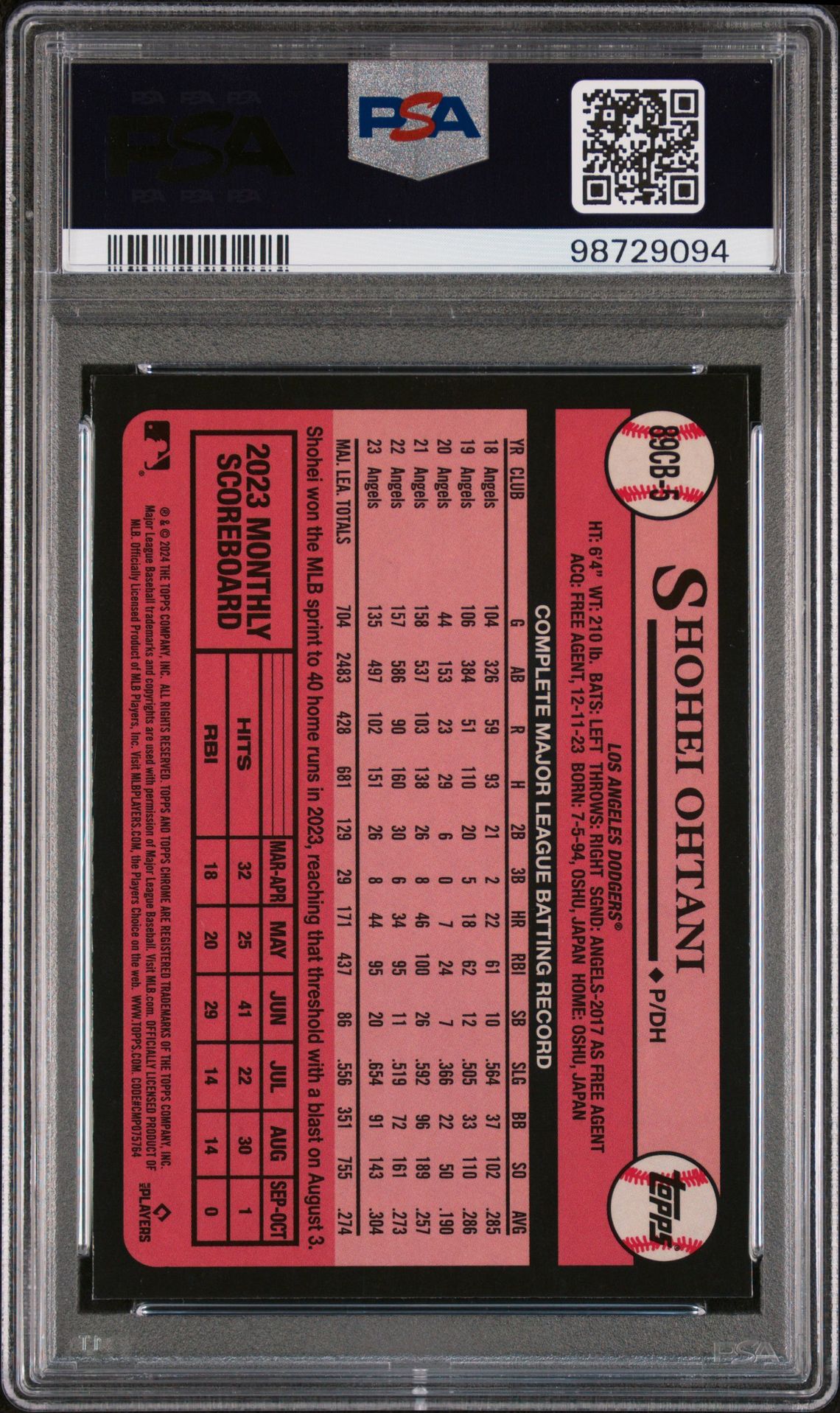2024 Topps Chrome 5 1989 Topps-Gold Refractor /150