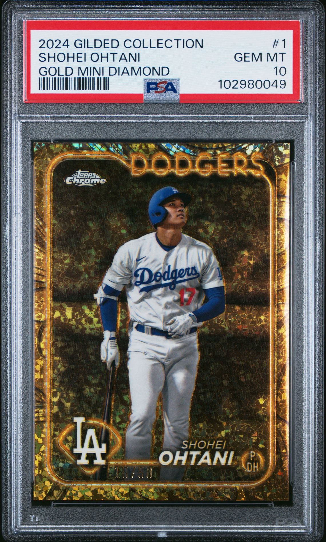 2024 Topps Gilded Collection 1 Gold Mini Diamond /50