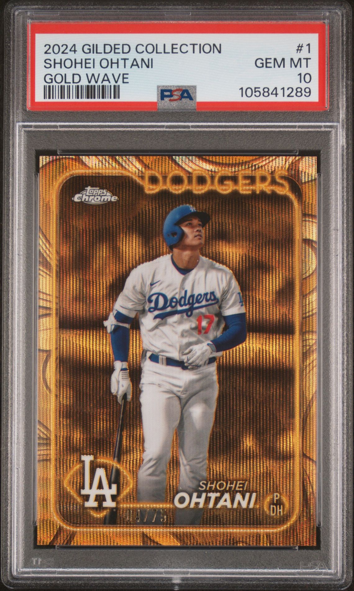 2024 Topps Gilded Collection #1 Shohei Ohtani Gold Wave /75