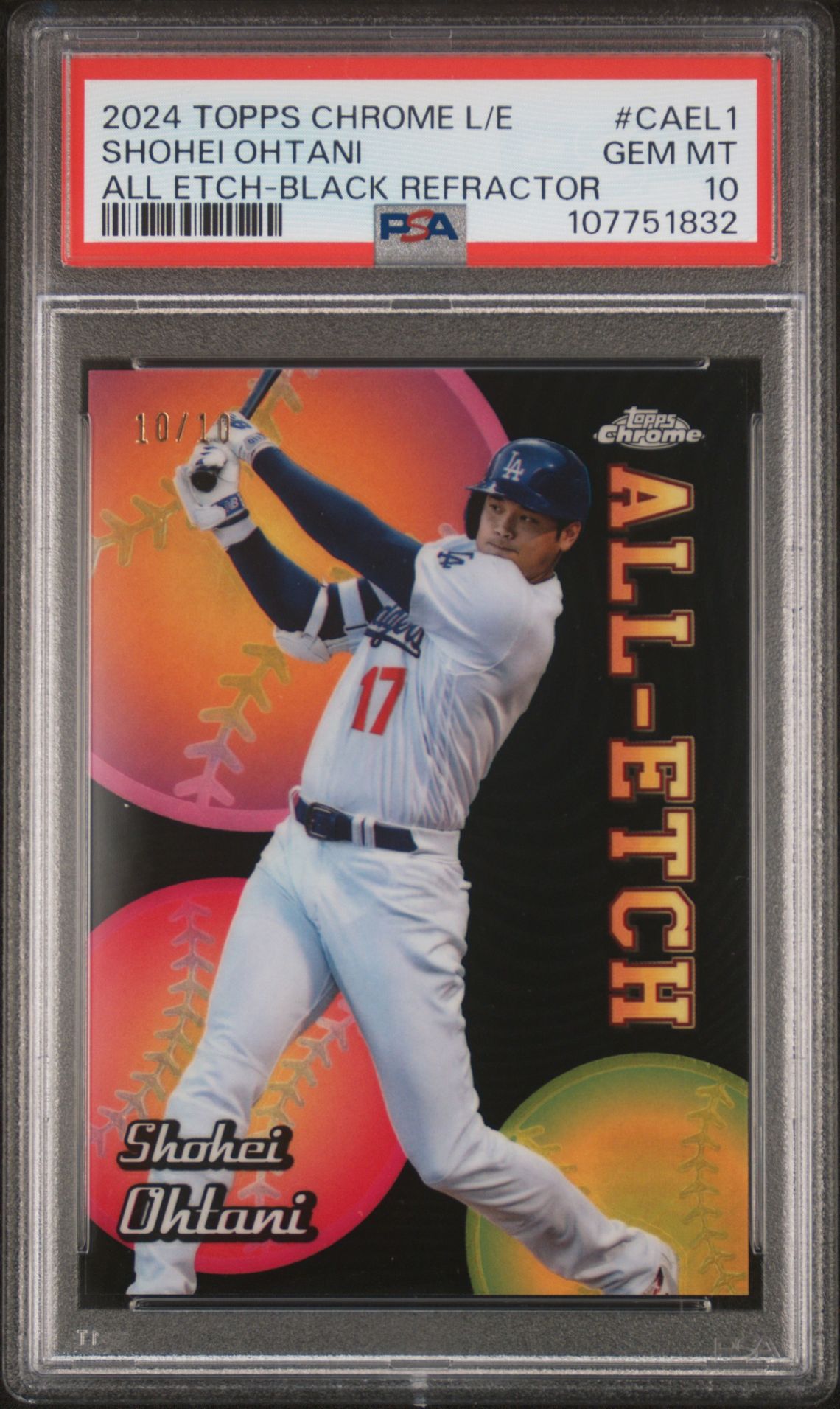2024 Topps Chrome L/E CAEL1 All Etch-Black Refractor 10/10