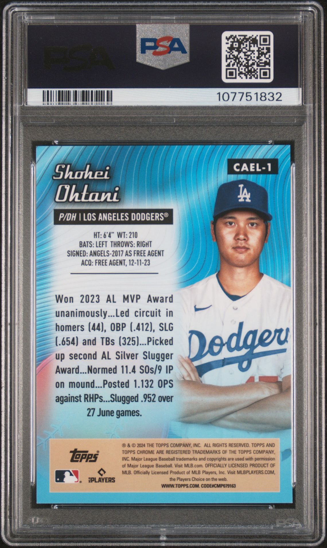 2024 Topps Chrome L/E CAEL1 All Etch-Black Refractor 10/10