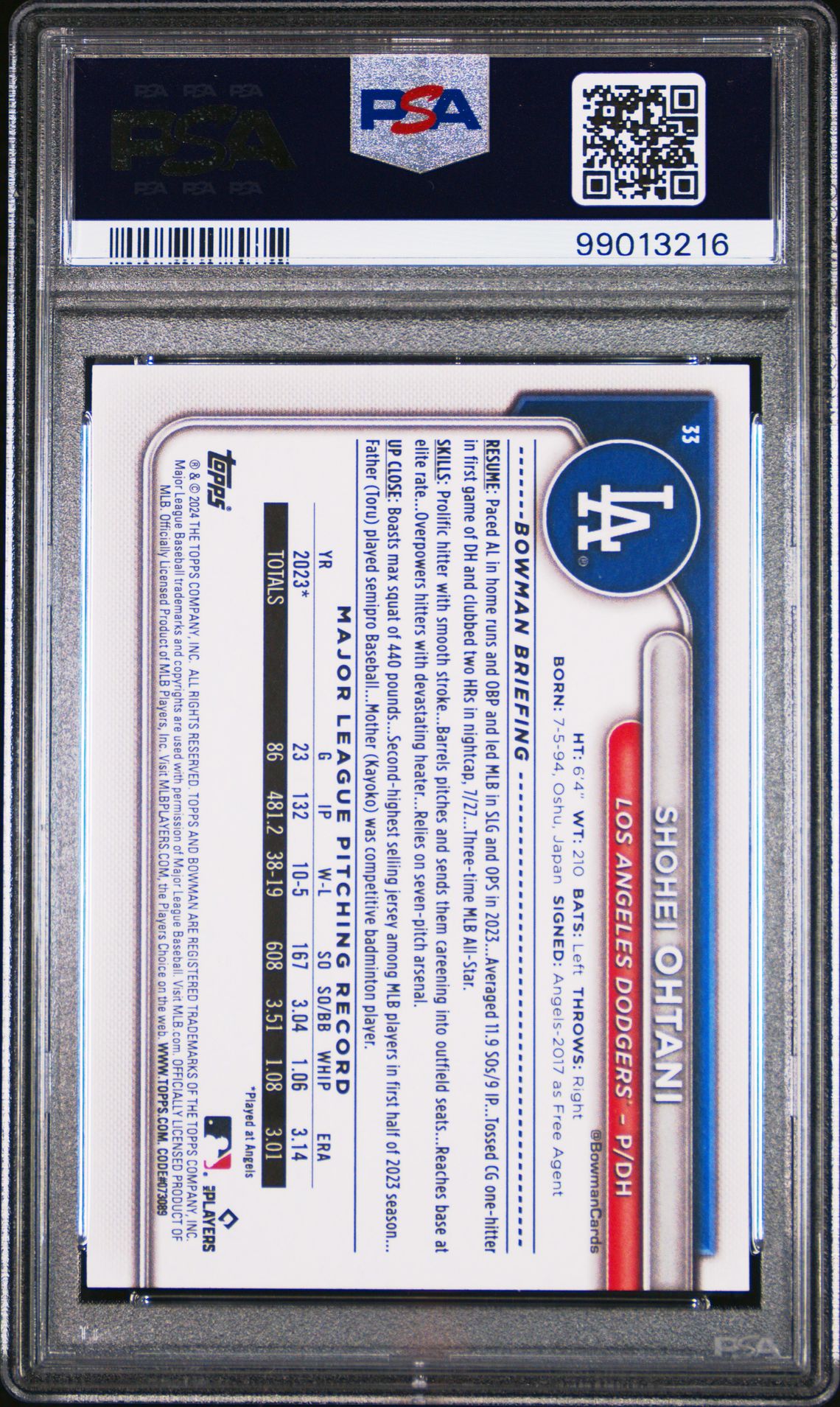 2024 Bowman #33 Shohei Ohtani Gold /50