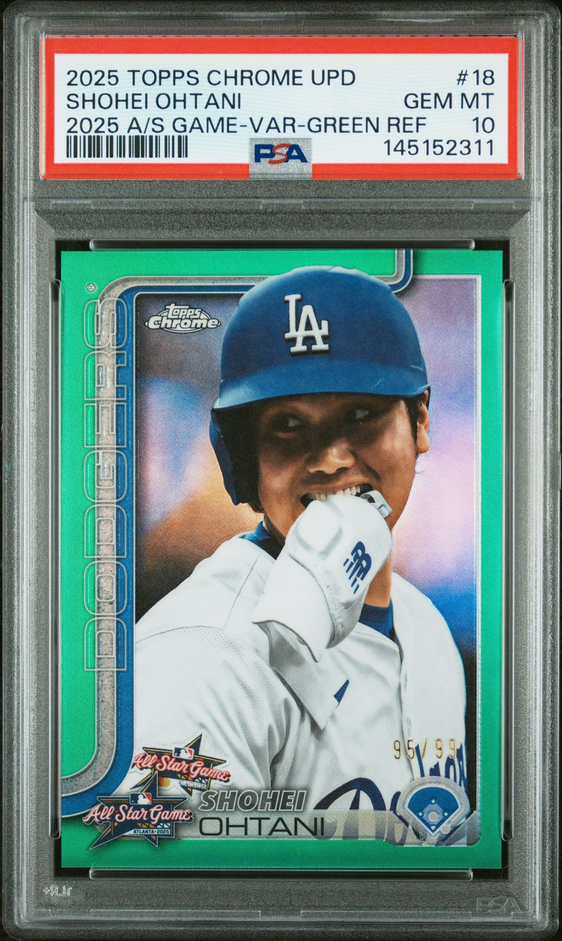 2025 Topps Chrome UPD 18 2025 A/S Game-Var-Green Ref /99