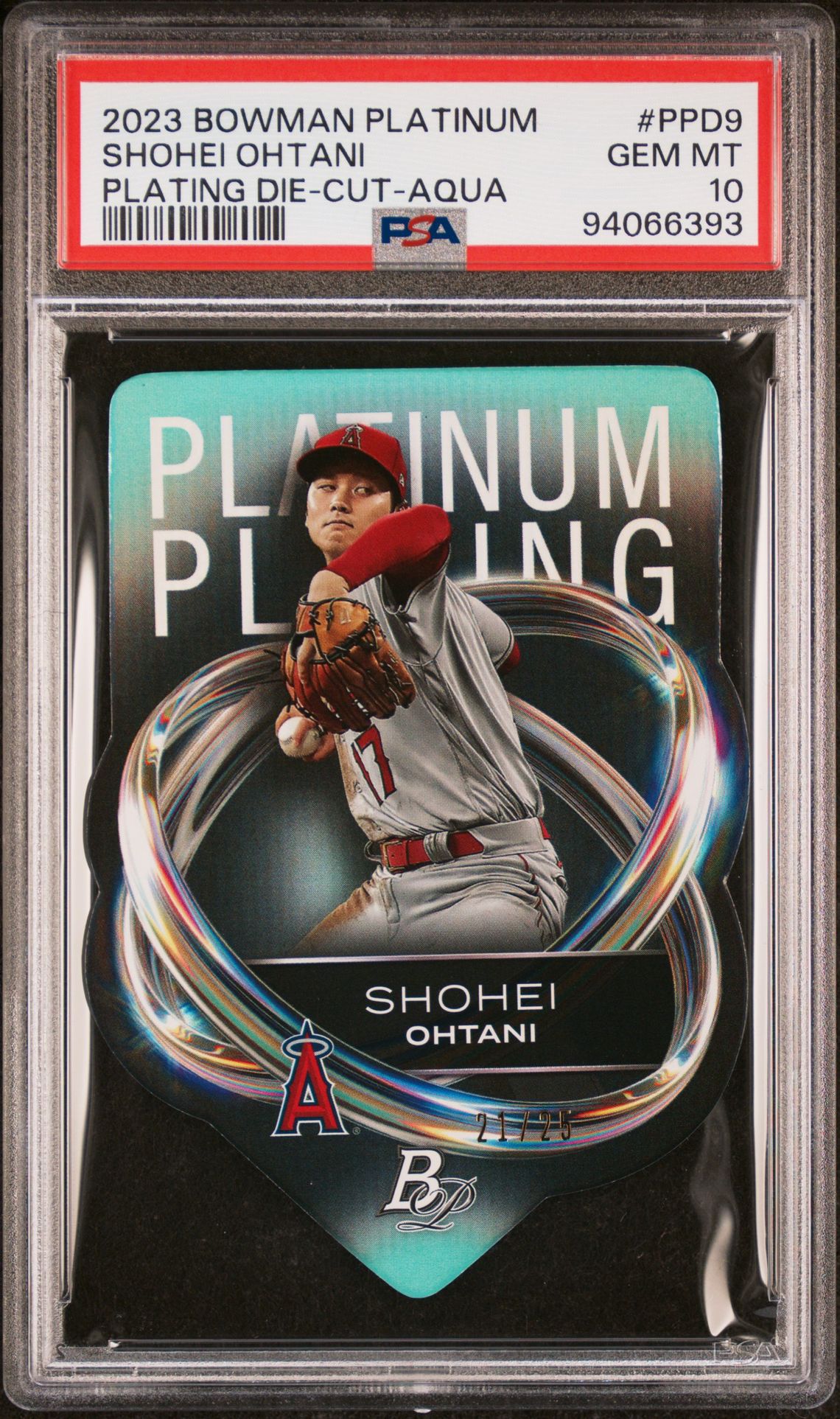 2023 Bowman Platinum PPD9 Plating Die-Cut-Aqua /25