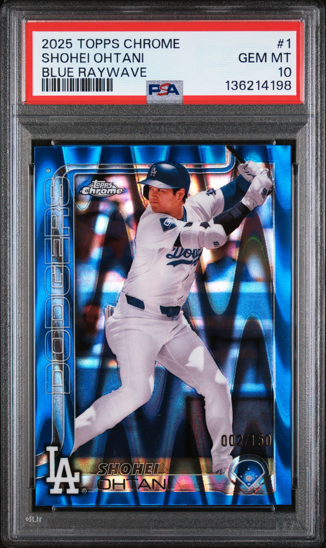2025 Topps Chrome #1 Blue Raywave /150