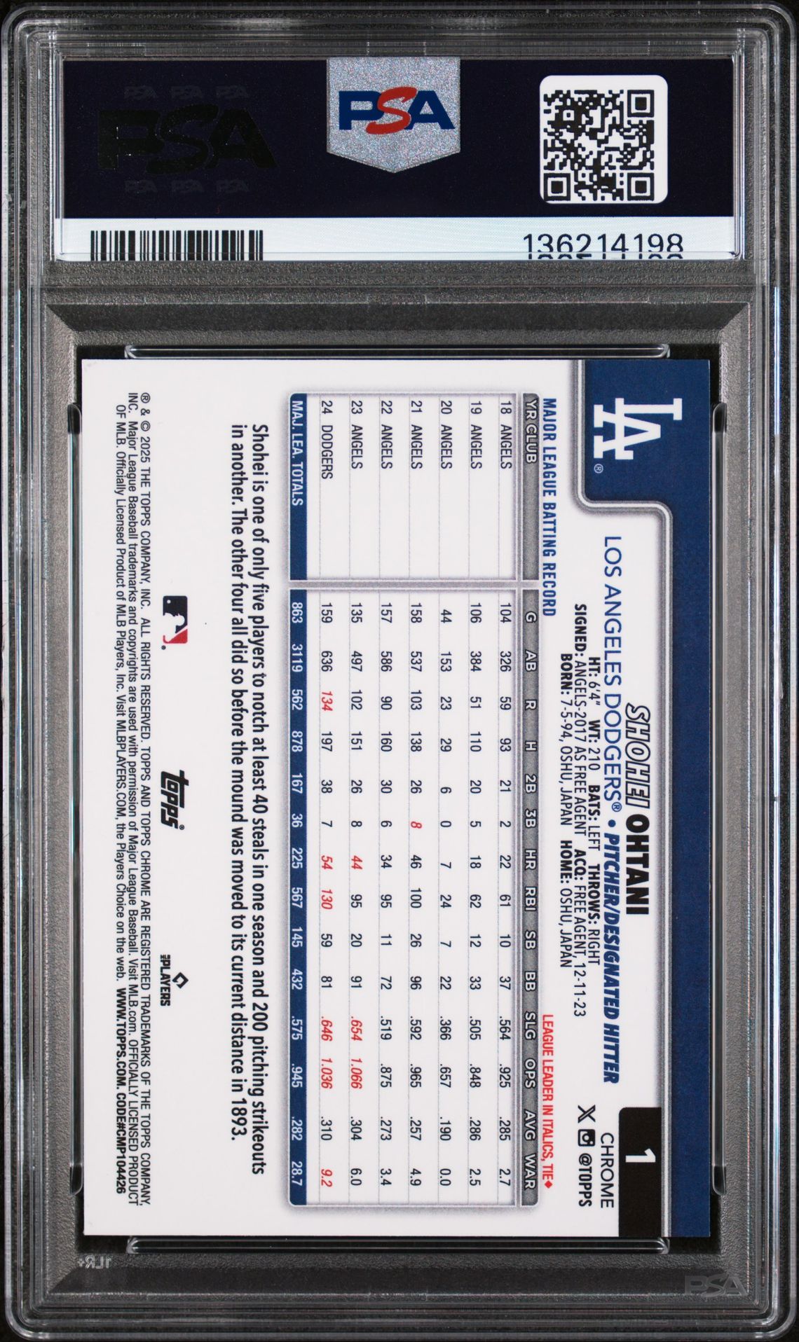 2025 Topps Chrome #1 Blue Raywave /150