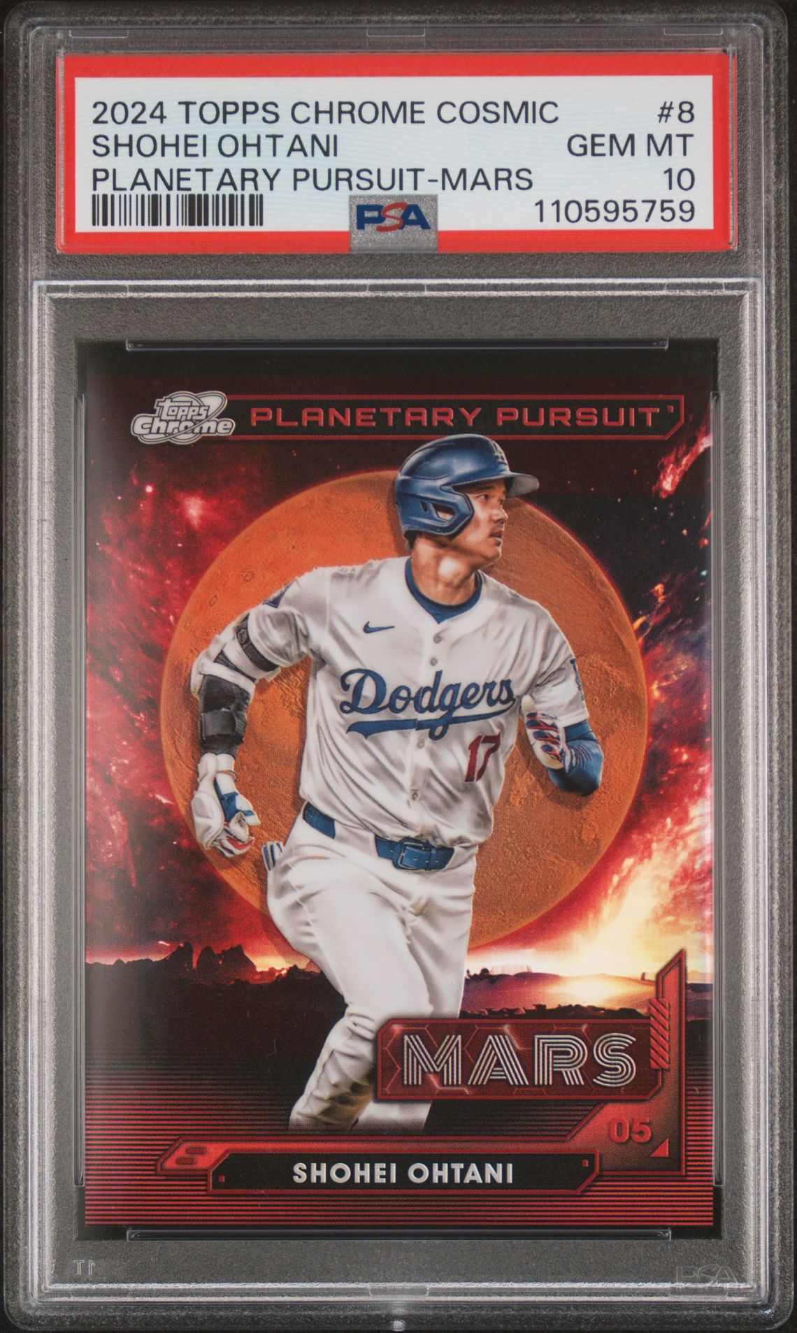 2024 Topps Chrome Cosmic #8 Shohei Ohtani Planetary Pursuit-Mars