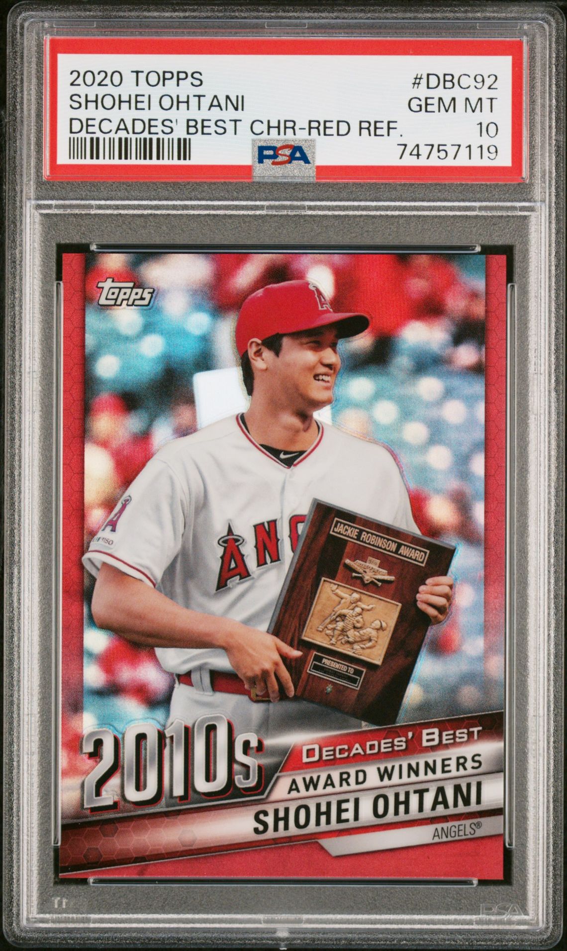 2020 Topps Decades' Best DBC92 Chrome Red Refractor /10