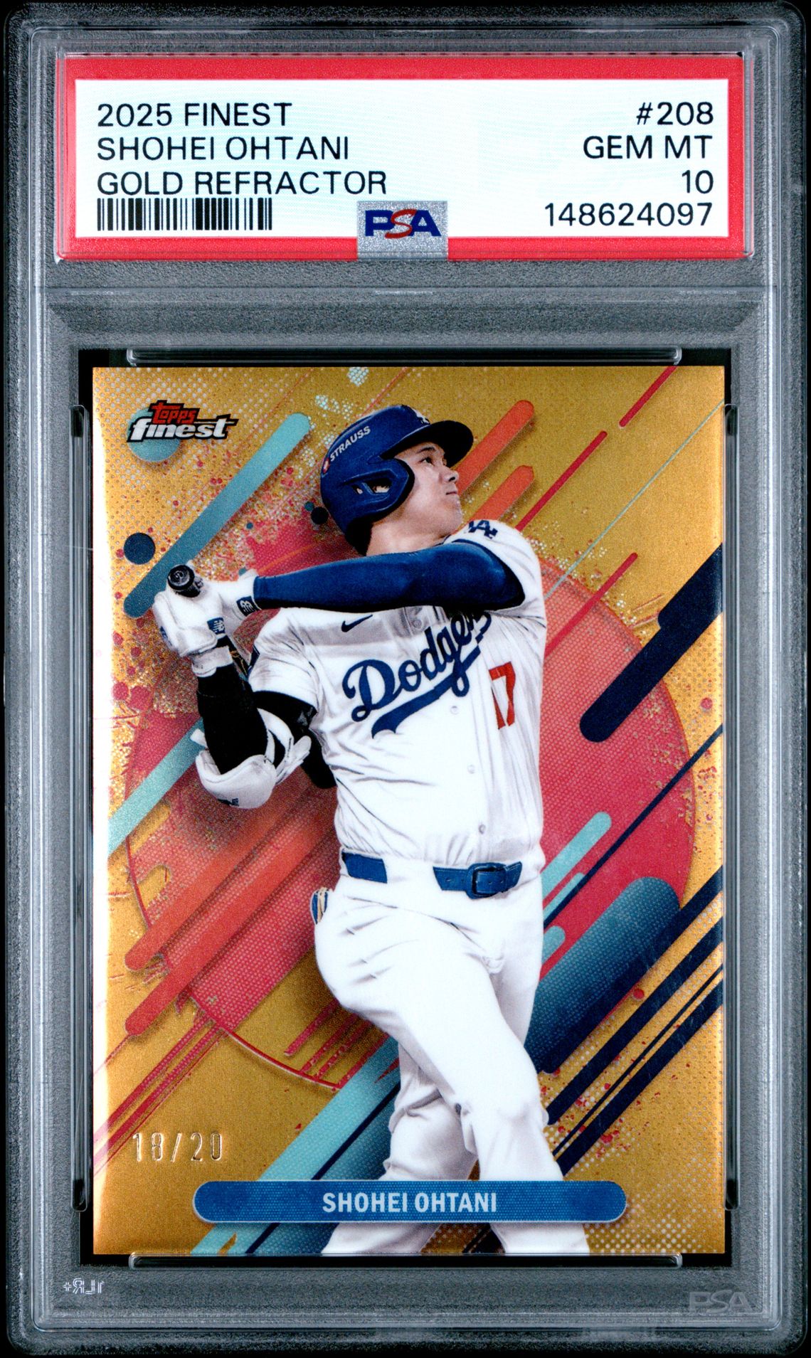 2025 Topps Finest 208 Gold Refractor /20
