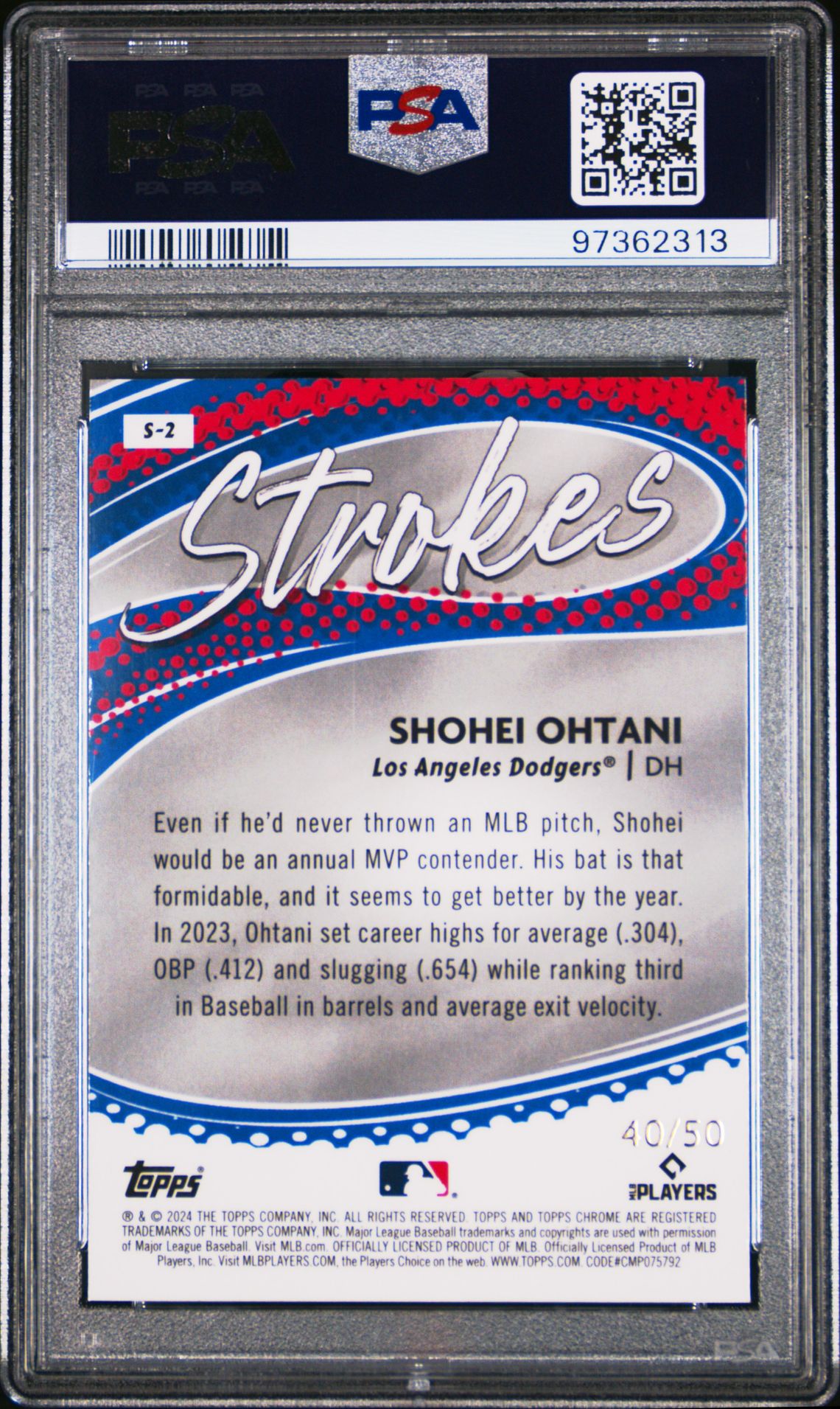 2024 Topps Chrome S2 Shohei Ohtani Strokes-Gold Refractor /50