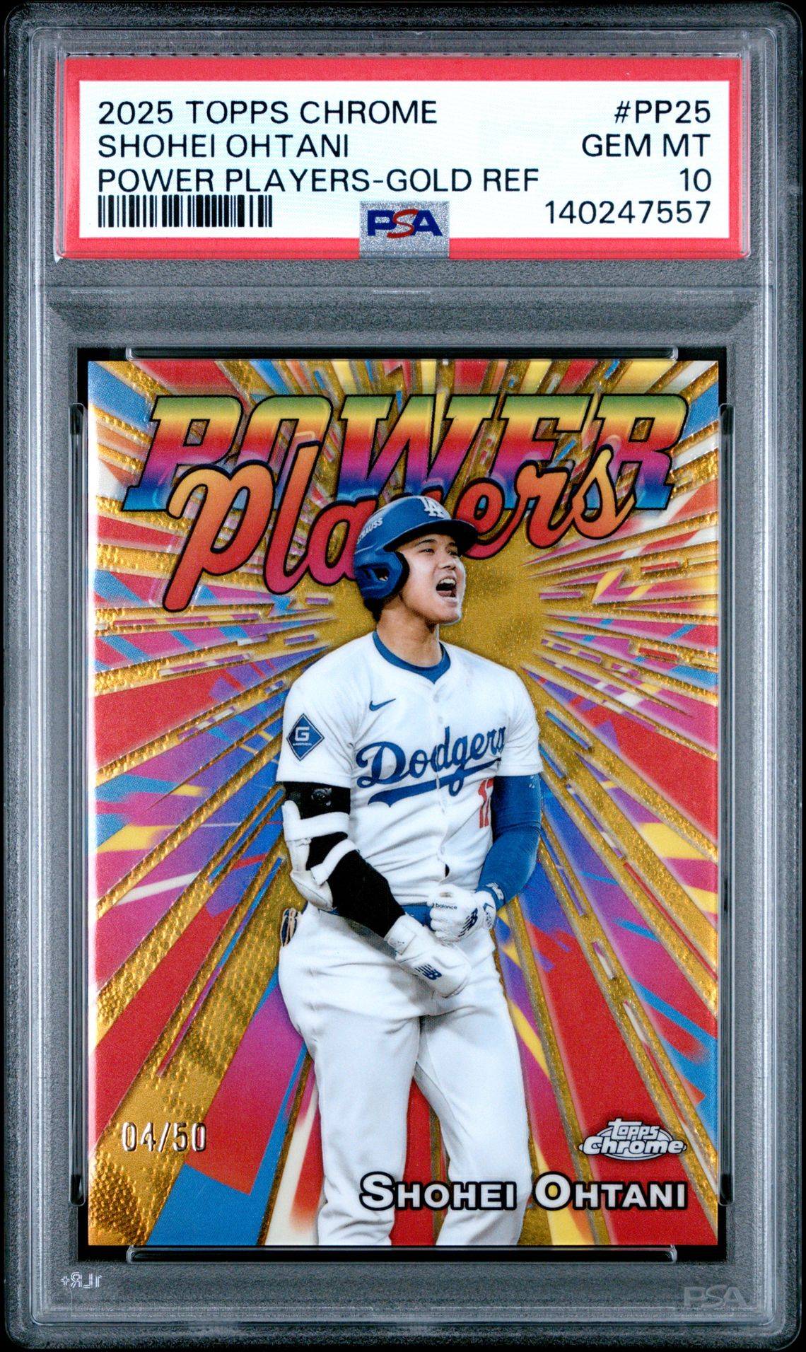 2025 Topps Chrome PP25 Shohei Ohtani Gold Refractor /50