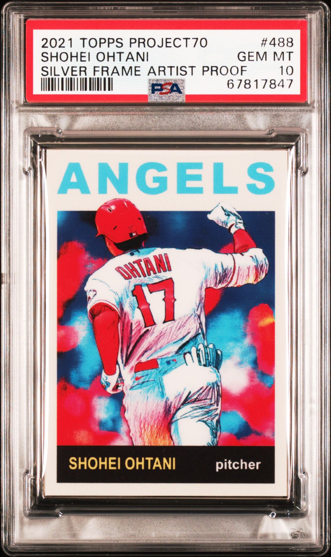 2021 Topps Project70 488 Shohei Ohtani Silver Frame Artist Proof /51