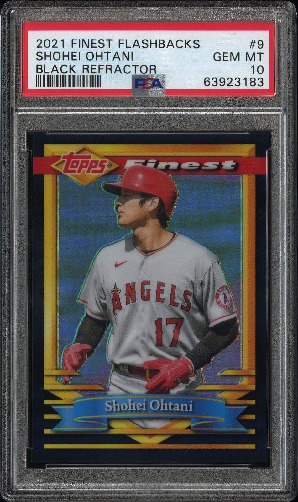 2021 Topps Finest Flashbacks #9 Black Refractor /25