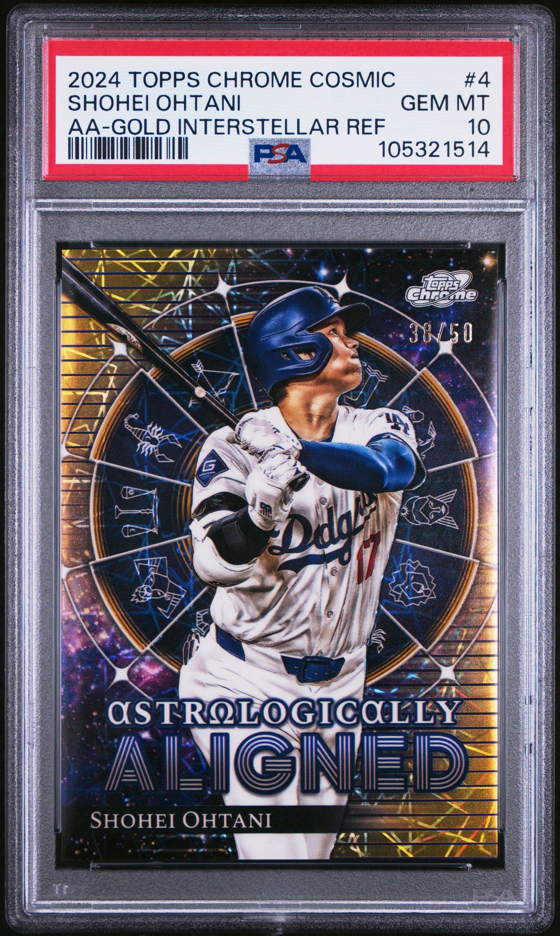 2024 Topps Chrome Cosmic 4 Gold Interstellar Ref /50