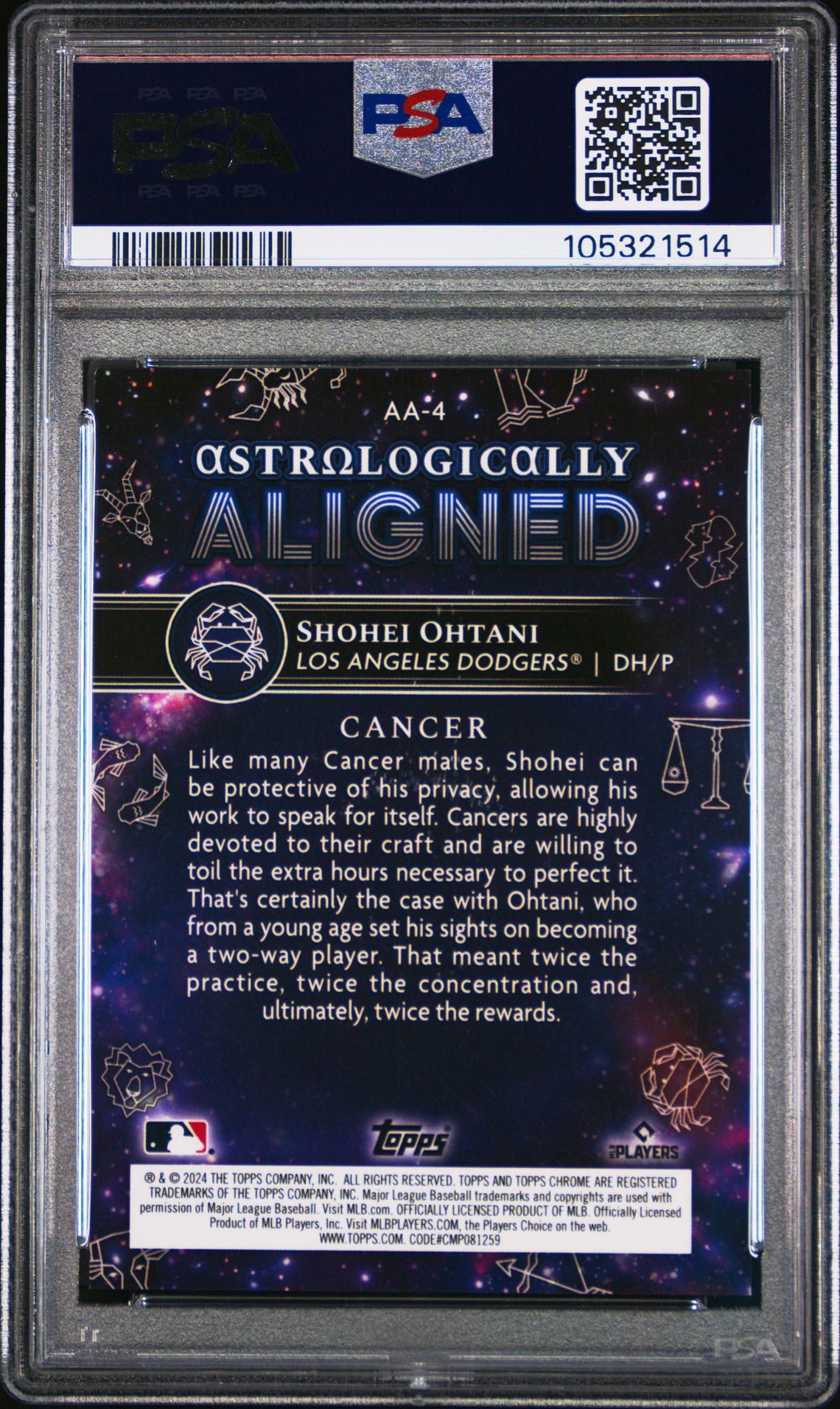 2024 Topps Chrome Cosmic 4 Gold Interstellar Ref /50