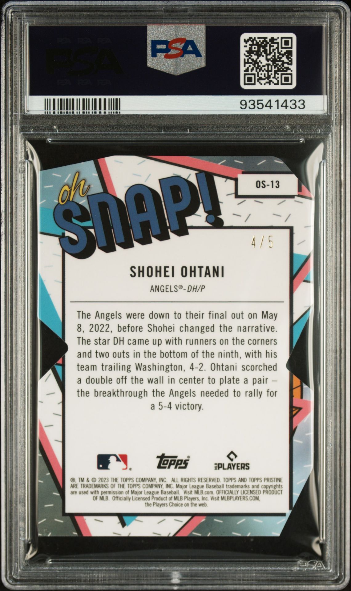 2023 Topps Pristine OS13 Red/Snapi-Red /5