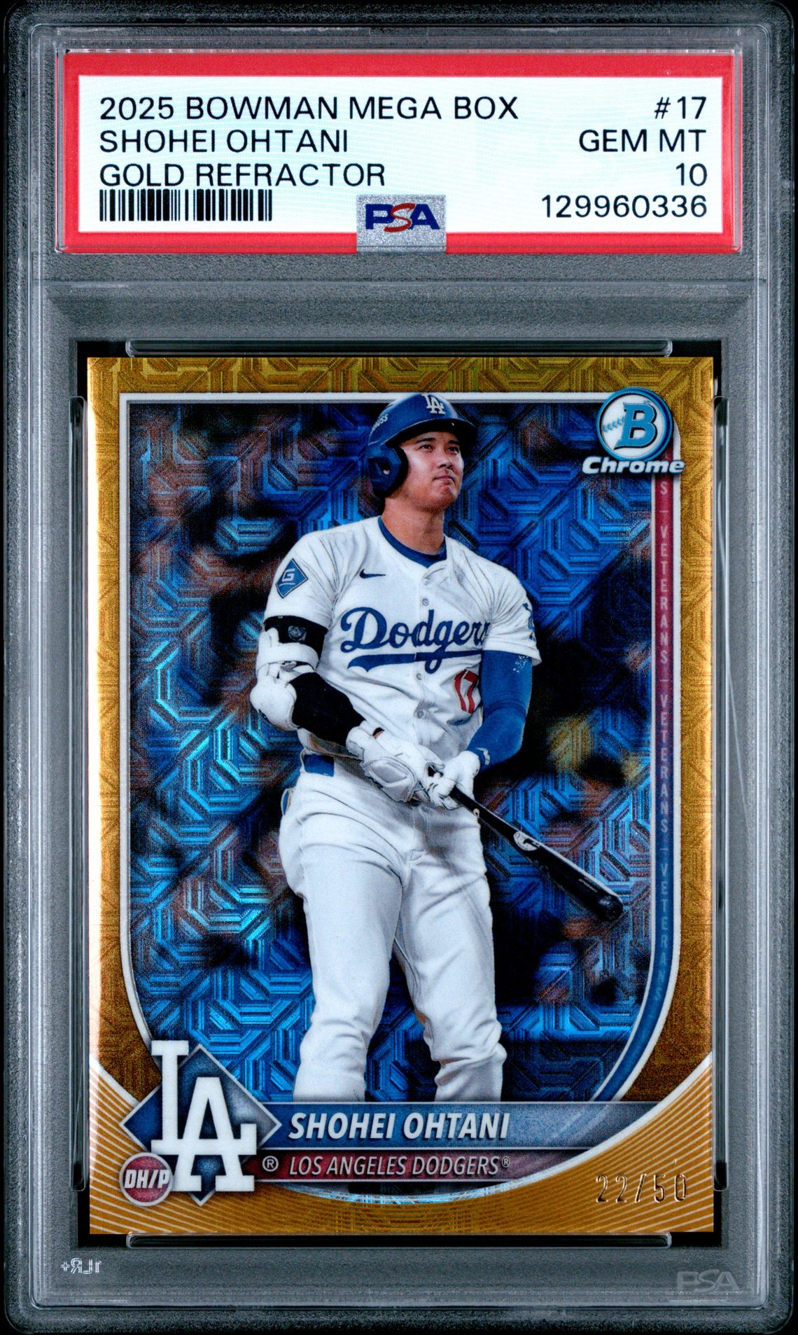 2025 Bowman Mega Box 17 Gold Refractor /50