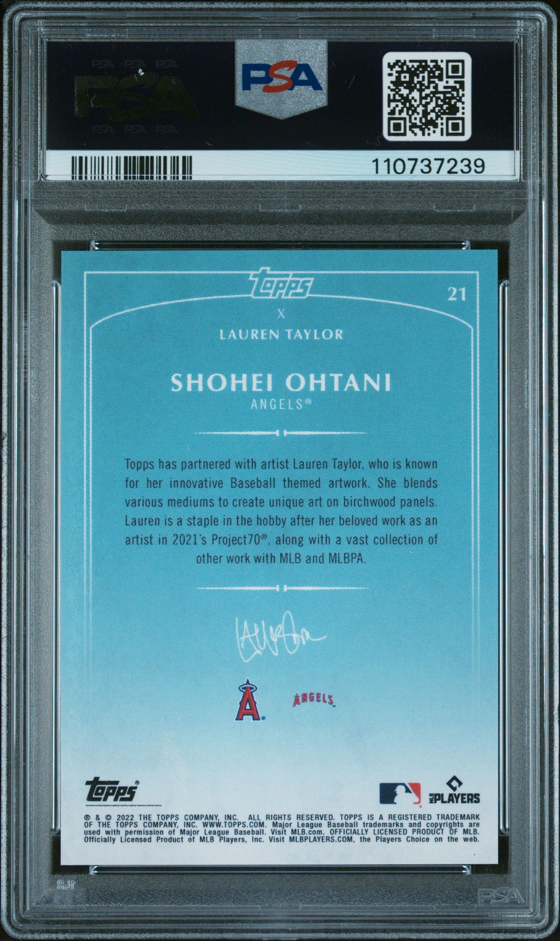 2022 Topps Topps X Lauren Taylor #21 Auto