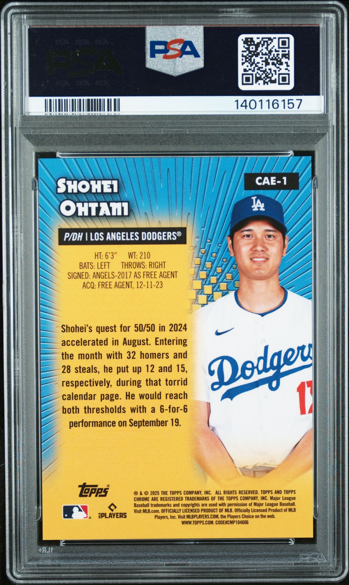 2025 Topps Chrome L/E CAE1 Chrome All-Etch-Gold Ref /50