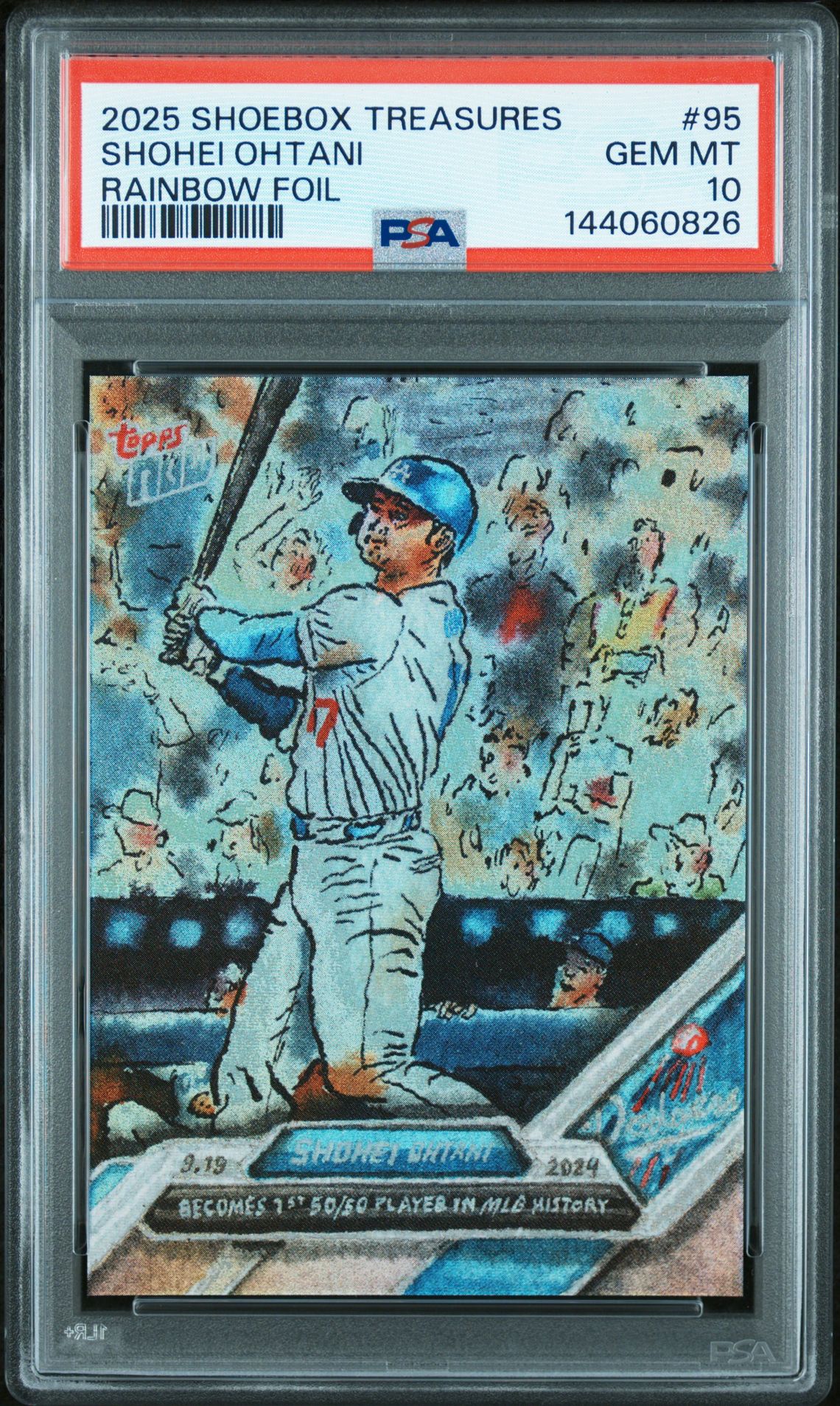 2025 Topps Shoebox Treasures 95 Rainbow Foil /25