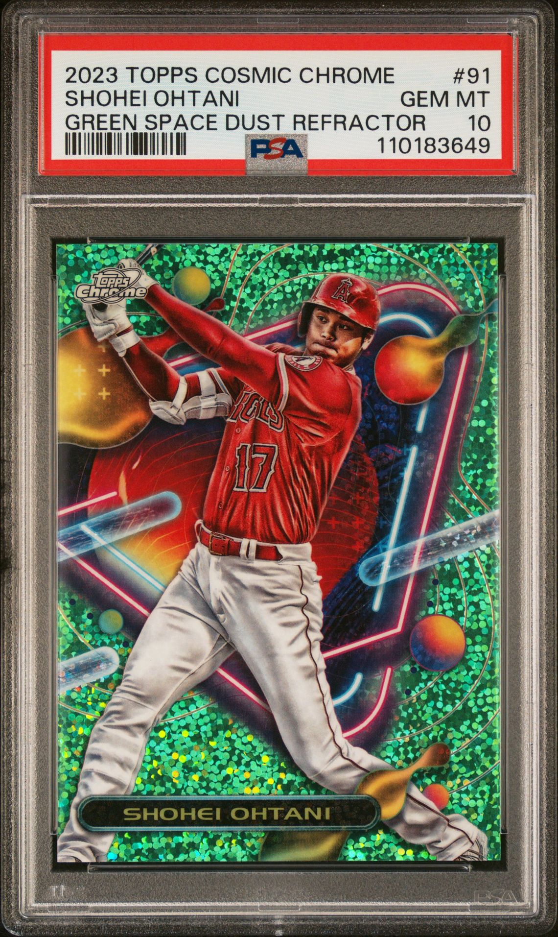 2023 Topps Cosmic Chrome 91 Green Space Dust Refractor /75