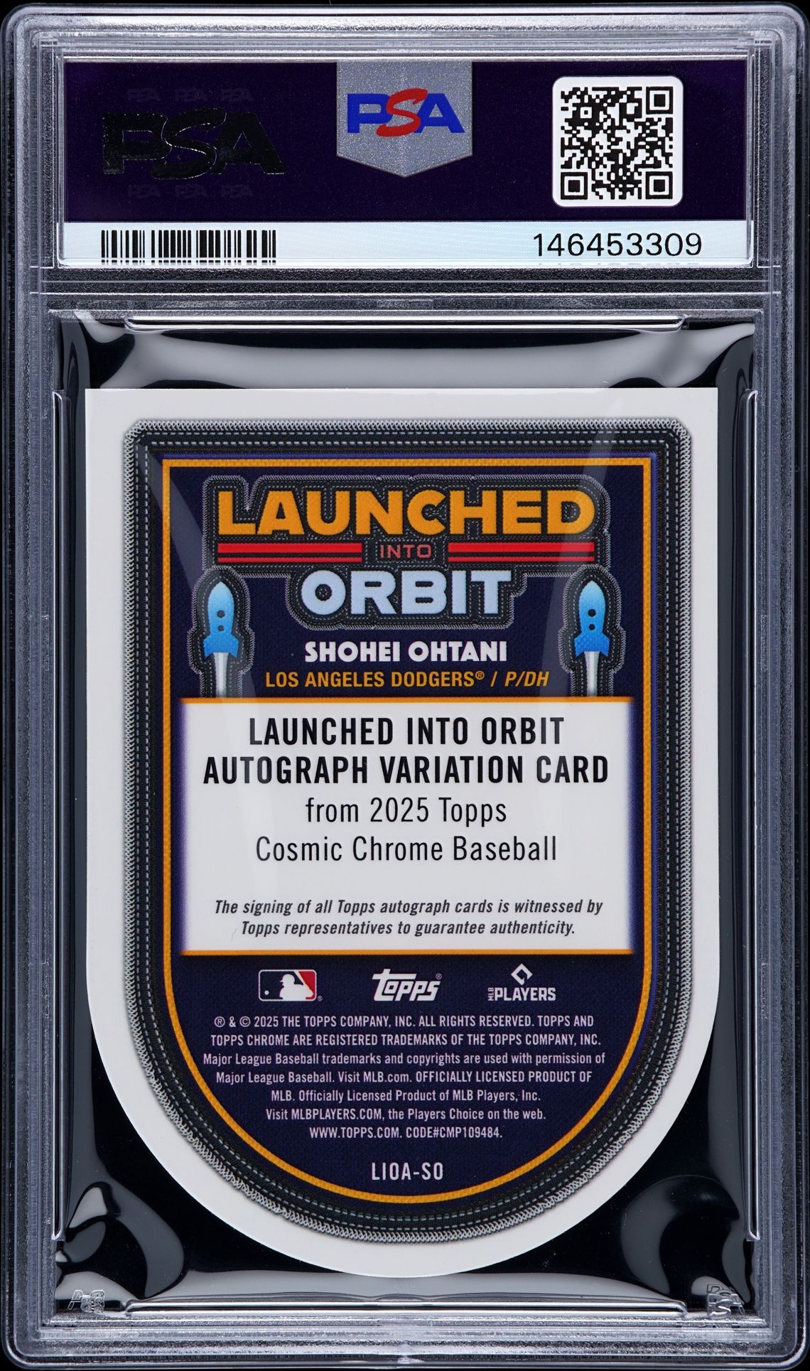 2025 Topps Cosmic Chrome SO Shohei Ohtani Auto Launched/Orbit Au-Red Flare /5