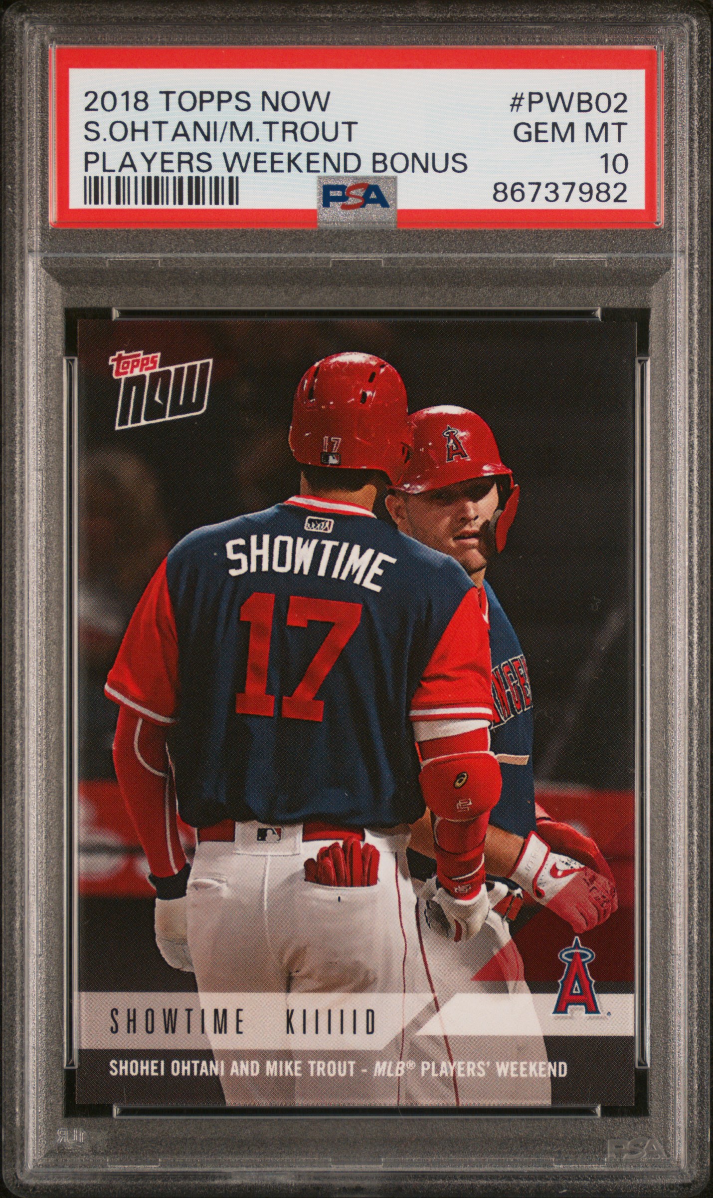2018 TOPPS NOW PLAYERS WEEKEND BONUS #PWB02 S.OHTANI/M.TROUT