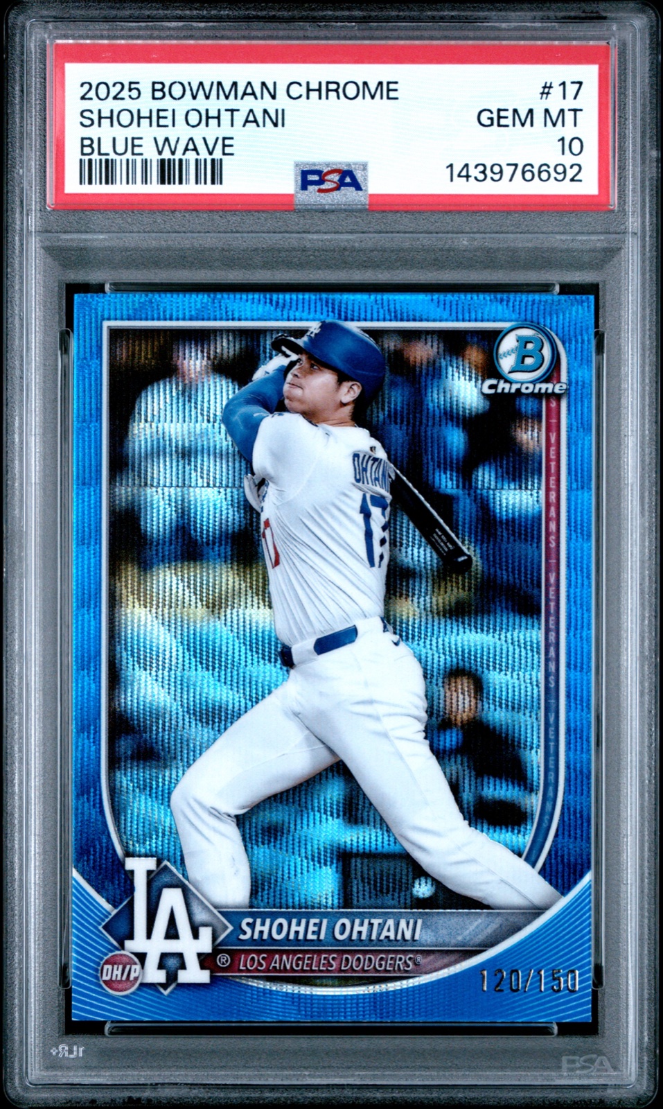 2025 BOWMAN CHROME #17 SHOHEI OHTANI BLUE WAVE /150