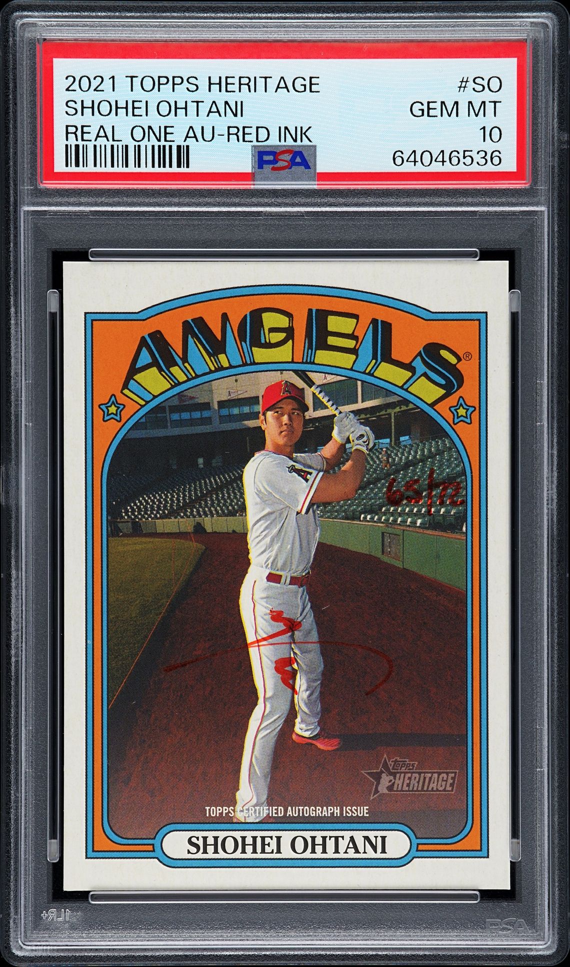2021 Topps Heritage #SO Real One Au-Red Ink /72